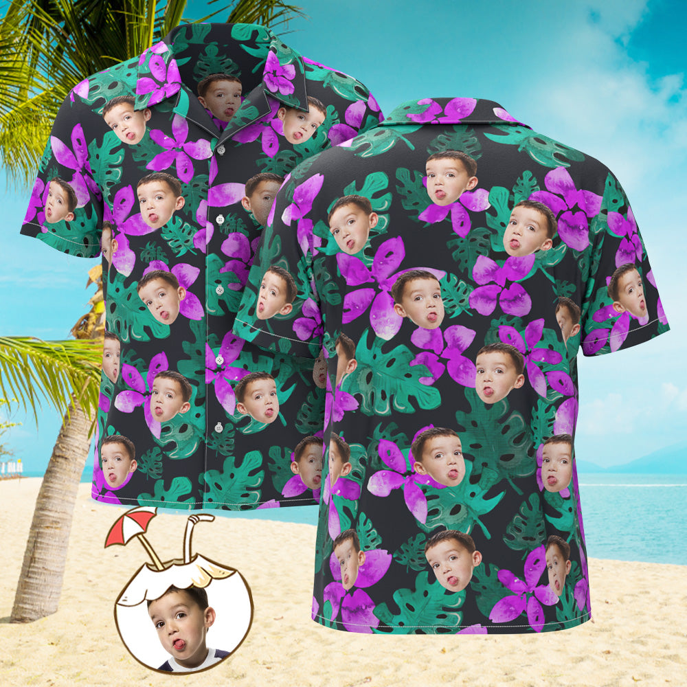 Custom Face All Over Print Hawaiian Shirt Personalized Party Shirt