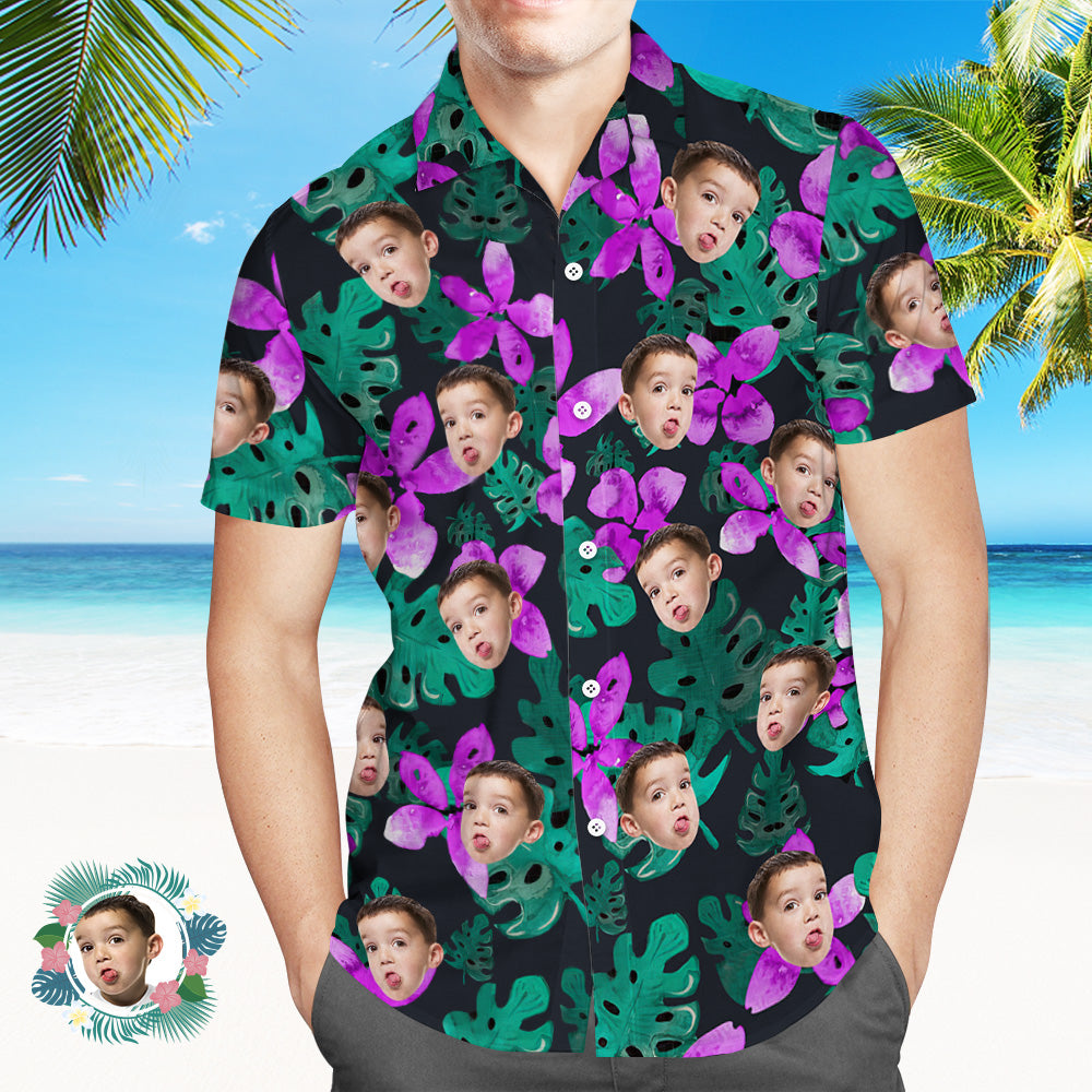 Custom Face All Over Print Hawaiian Shirt Personalized Party Shirt