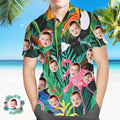 Custom Face All Over Print Hawaiian Shirt Flamingo Flower Hawaii Shirt
