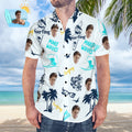 Custom Face Hawaiian Shirt Personalized Surfing Style Aloha Beach Shirt Gift for Surfer Surfing Hawaiian Style Surfing Hawaiian Style
