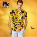 Men's Custom Face Happy Halloween Personalized Hawaiian Shirt