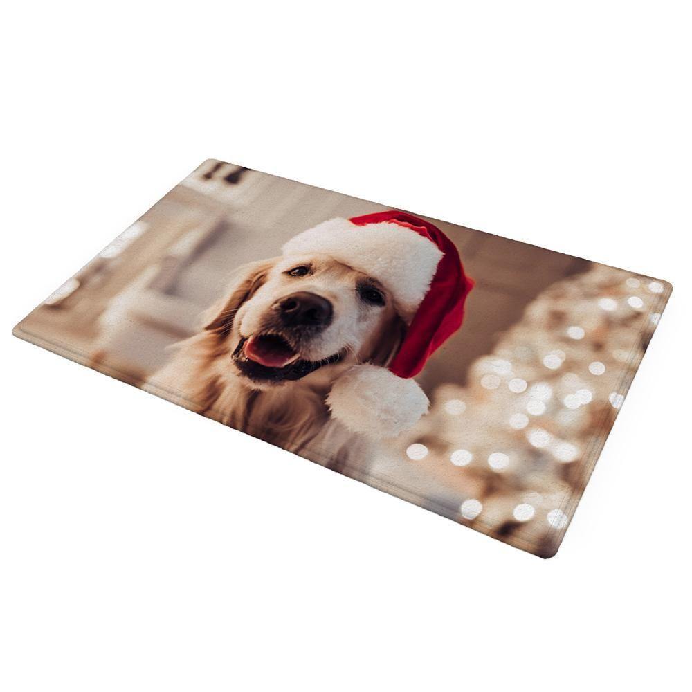 Custom Floor Mat Photo Mats with Cute Dog for Christmas Gifts