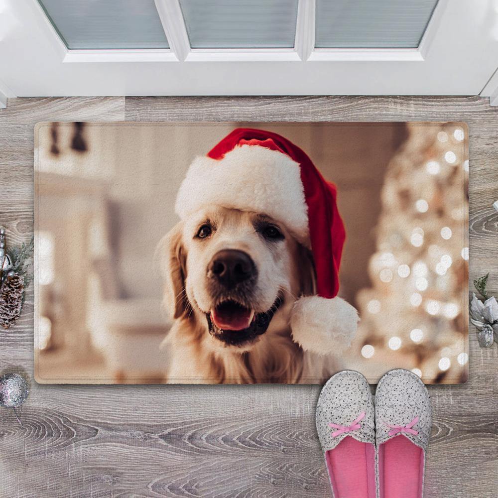 Custom Floor Mat Photo Mats with Cute Dog for Christmas Gifts