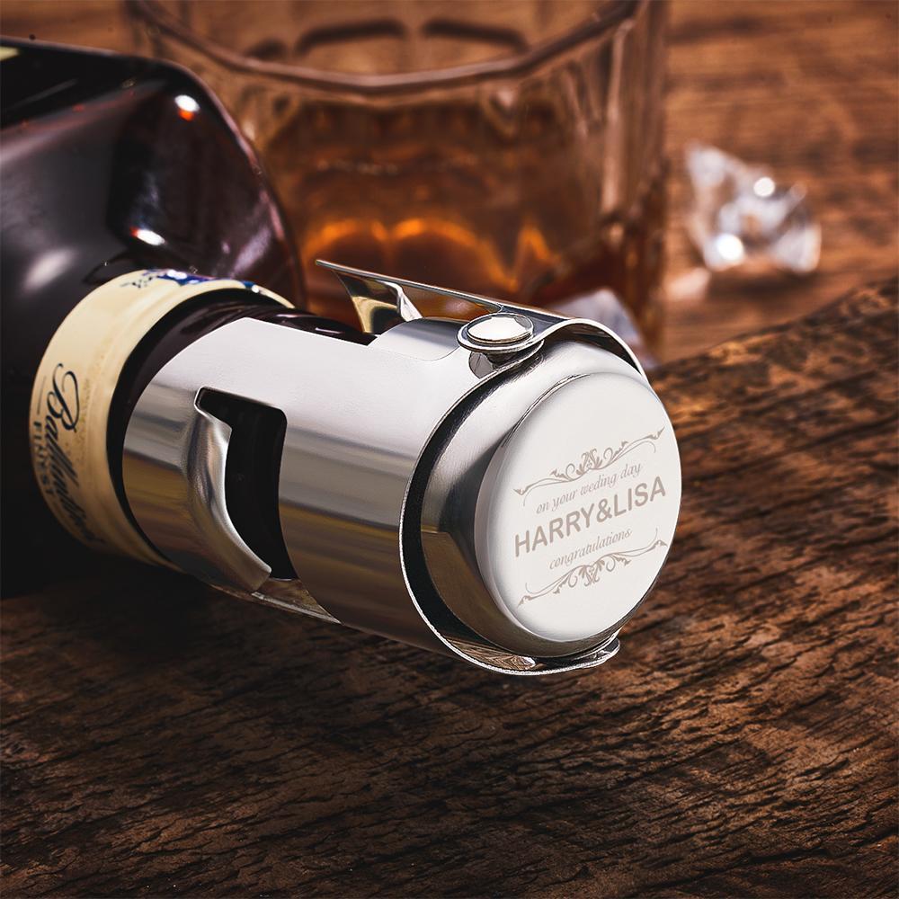 Personalised Wine Bottle Stopper Custom Birthday Wedding Anniversary Gift