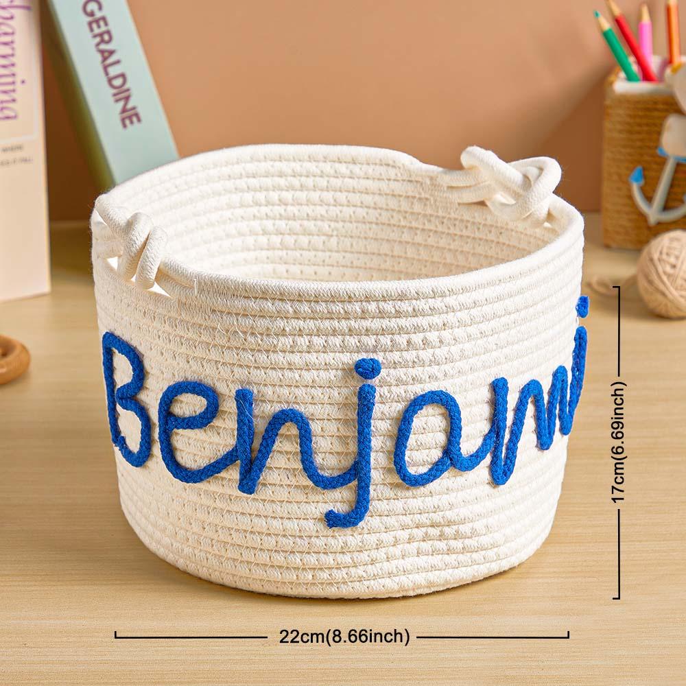 Personalized Baby Shower Basket with Name Custom Baby Toy Organizer Gift for Baby