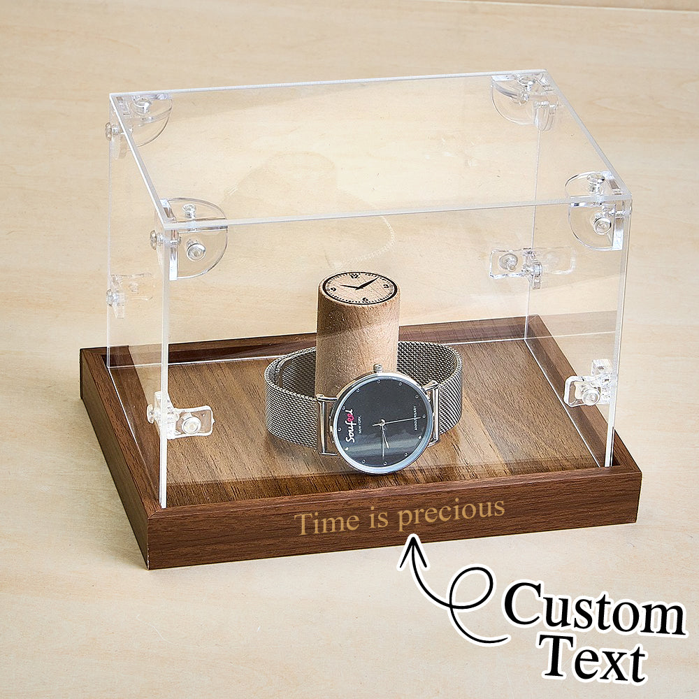 Custom Watch Box Engraved Watch Display Box Watch Holder DIY Assembly Packaging Box Gift For Him Anniversary Gift