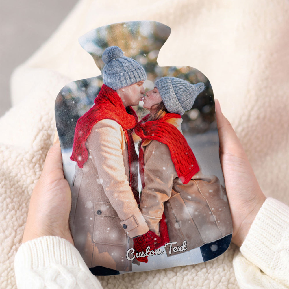 Custom Photo Hot Water Bottle Hot Compress and Cold Therapy Hot Water Bag for Winter Gifts