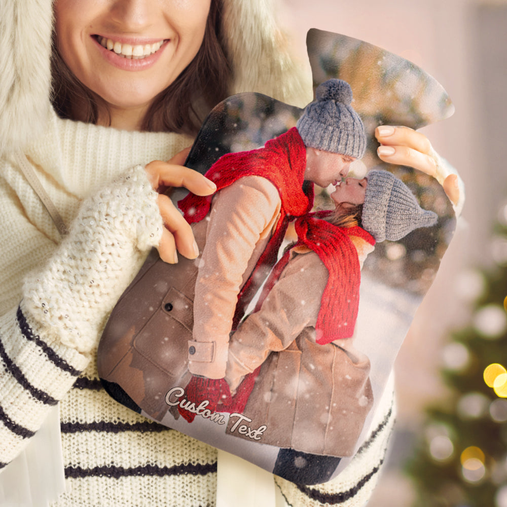 Custom Photo Hot Water Bottle Hot Compress and Cold Therapy Hot Water Bag for Winter Gifts