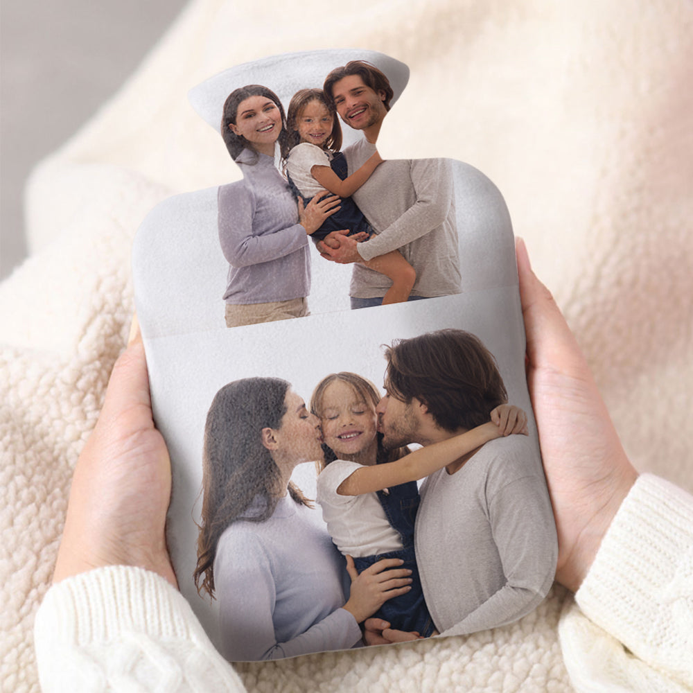 Custom Photo Hot Water Bottle Hot Compress and Cold Therapy Hot Water Bag for Winter Gifts