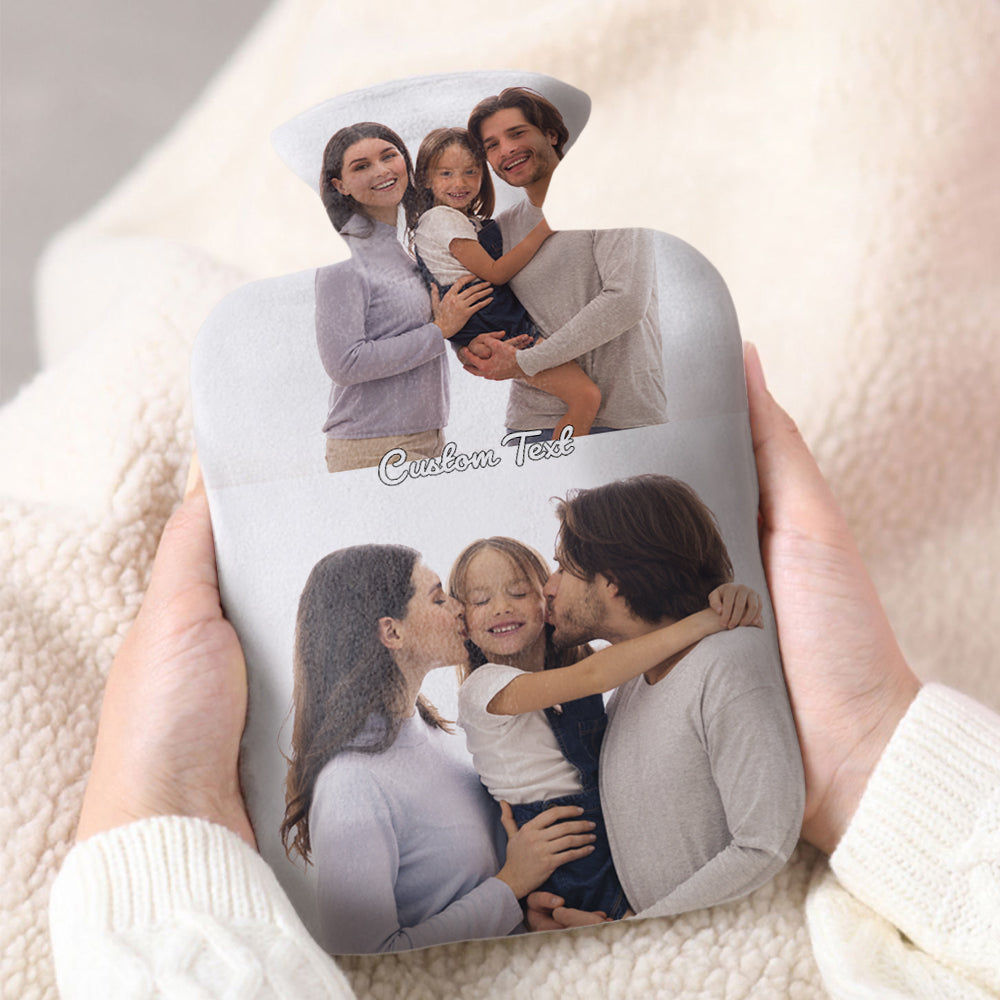 Custom Photo Hot Water Bottle Hot Compress and Cold Therapy Hot Water Bag for Winter Gifts