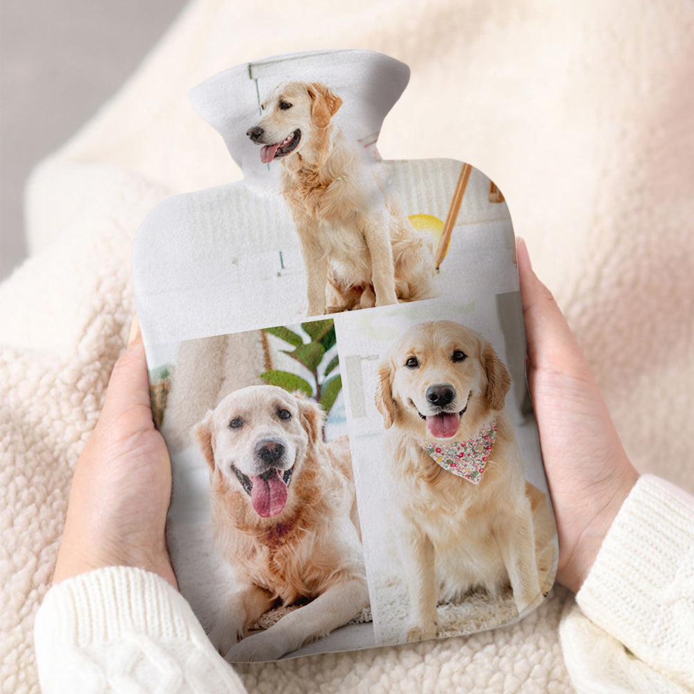 Custom Photo Hot Water Bottle Hot Compress and Cold Therapy Hot Water Bag for Winter Gifts