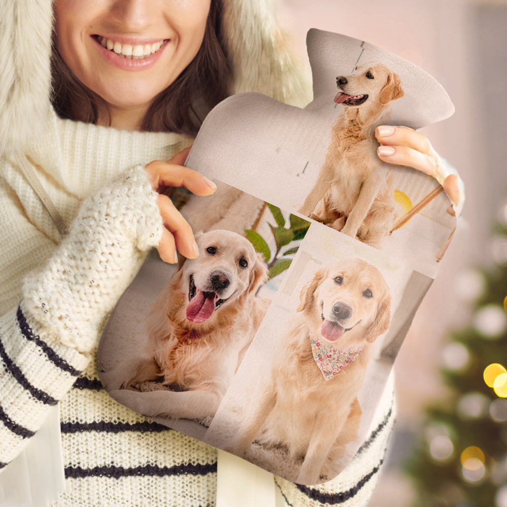 Custom Photo Hot Water Bottle Hot Compress and Cold Therapy Hot Water Bag for Winter Gifts