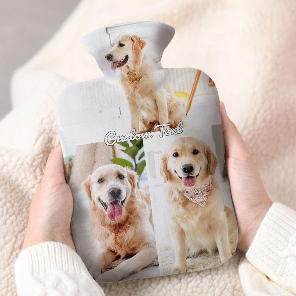 Custom Photo Hot Water Bottle Hot Compress and Cold Therapy Hot Water Bag for Winter Gifts