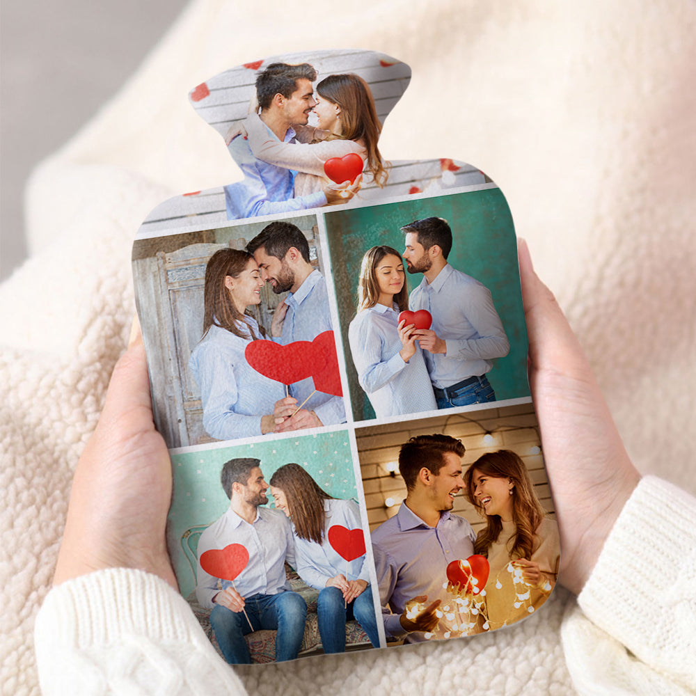 Custom Photo Hot Water Bottle Hot Compress and Cold Therapy Hot Water Bag for Winter Gifts