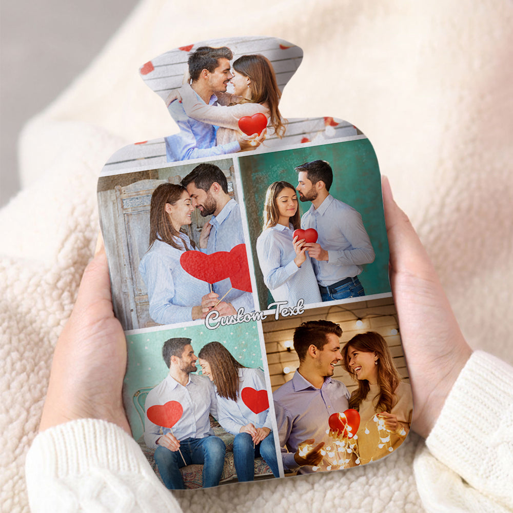 Custom Photo Hot Water Bottle Hot Compress and Cold Therapy Hot Water Bag for Winter Gifts