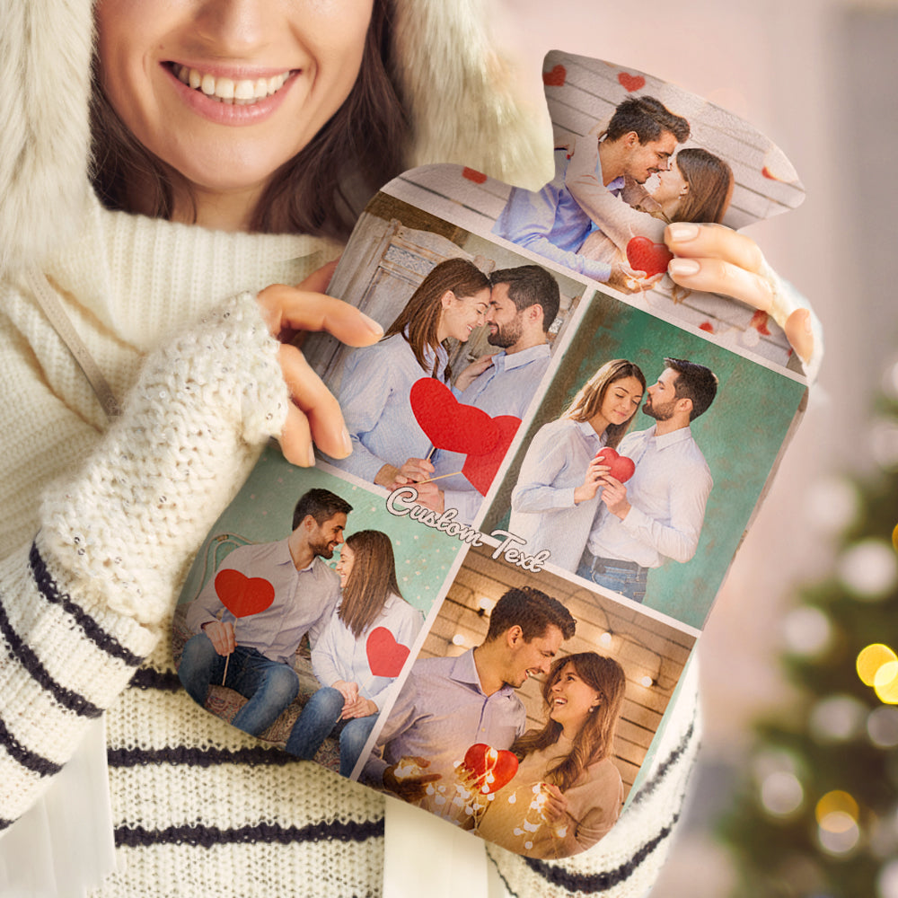 Custom Photo Hot Water Bottle Hot Compress and Cold Therapy Hot Water Bag for Winter Gifts