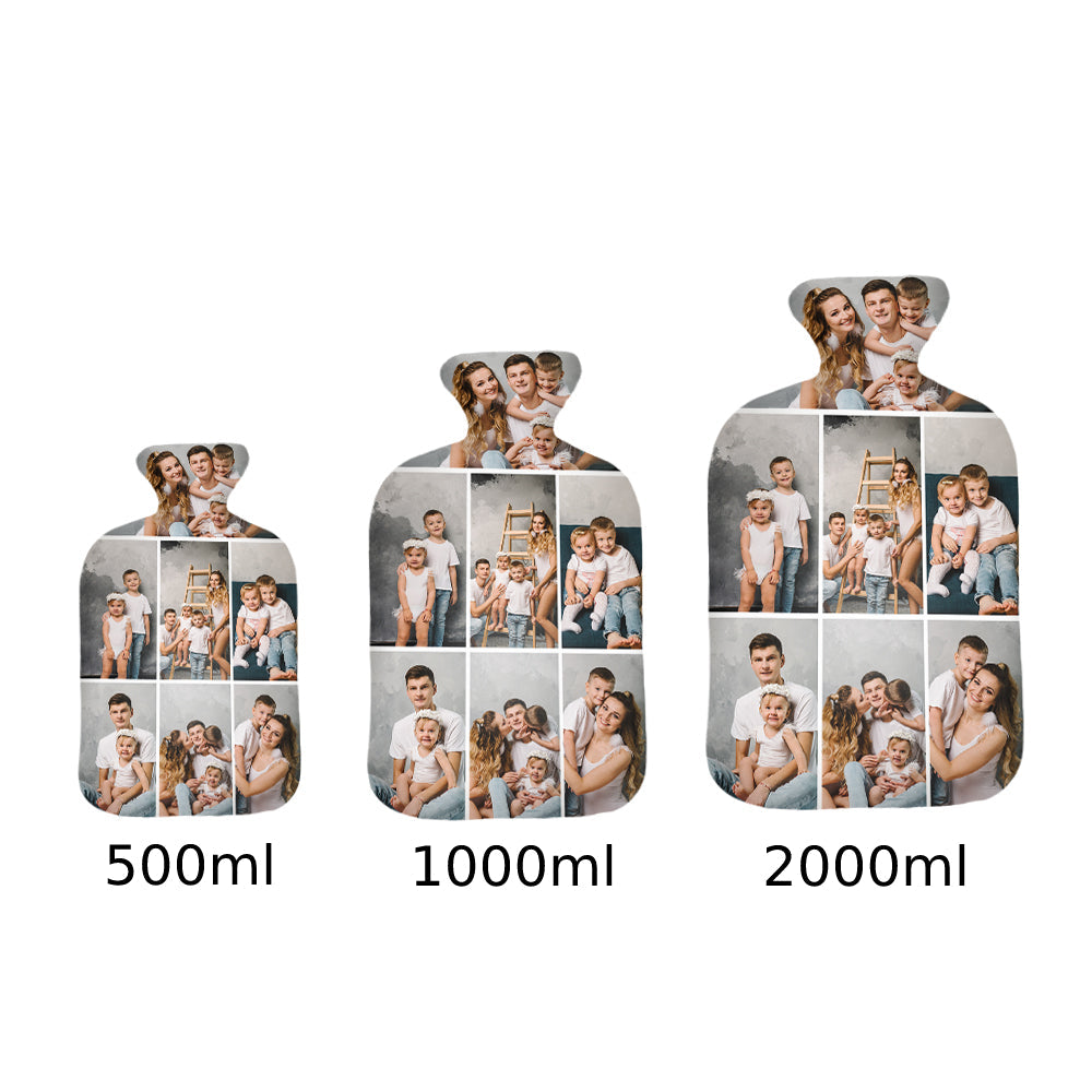 Custom Photo Hot Water Bottle Hot Compress and Cold Therapy Hot Water Bag for Winter Gifts