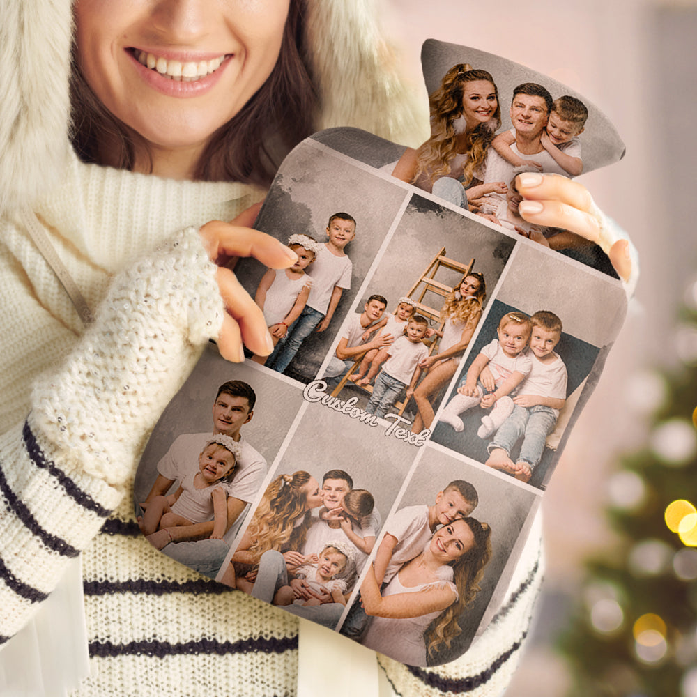 Custom Photo Hot Water Bottle Hot Compress and Cold Therapy Hot Water Bag for Winter Gifts