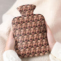 Custom Face Hot Water Bottle Hot Compress and Cold Therapy Funny Hot Water Bag for Winter Gifts
