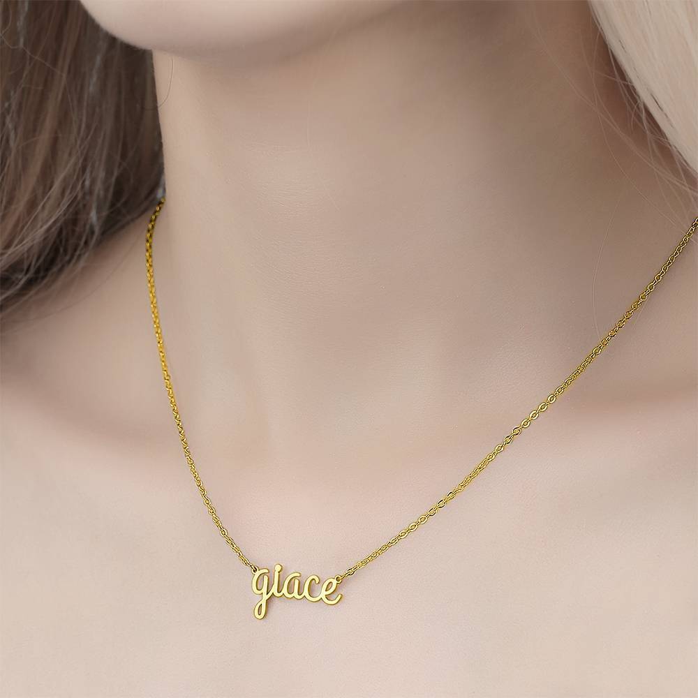 Custom Name Necklace, Lower Case Letter Necklace