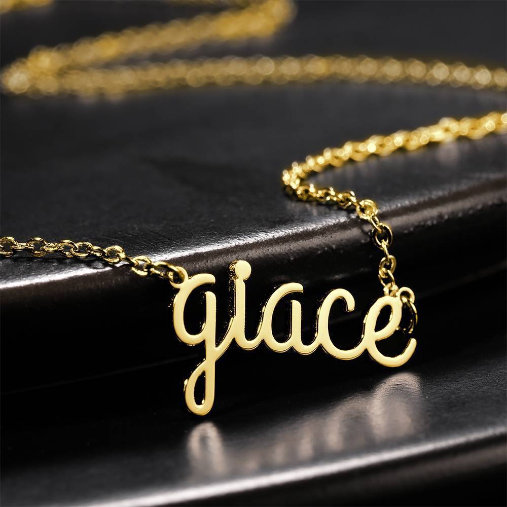 Custom Name Necklace, Lower Case Letter Necklace