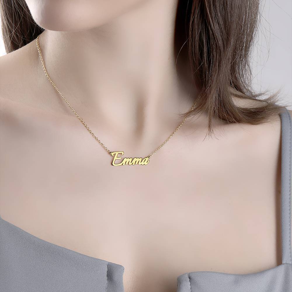 Personalized  Name Necklaces  - 14K Gold Name Necklace - Gifts Ideas for Her - Custom Name Necklace - Name Plate Necklace