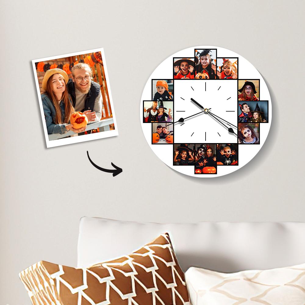 Custom Clock Big Family Wall Clock Holds 12 Pictures Home Decor