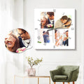 Multiphoto Wall Clock Square for Couples