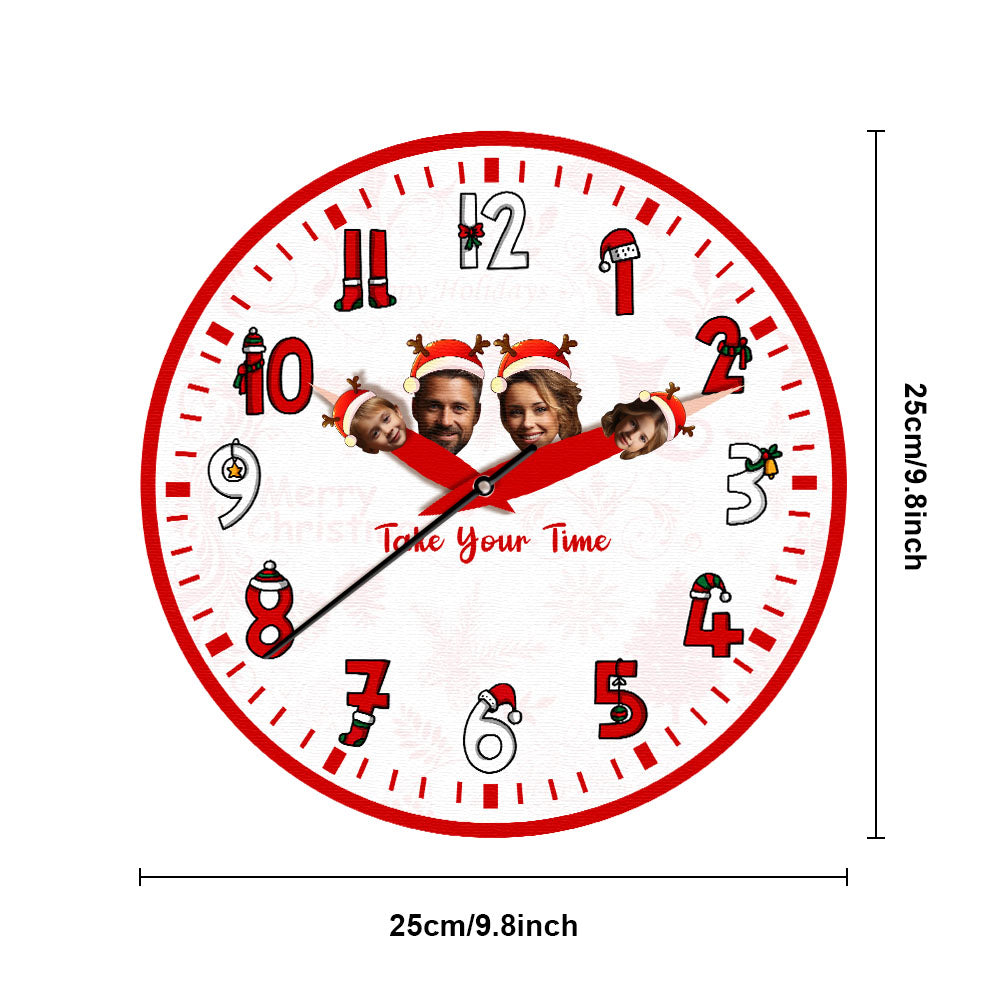 Custom Family Face Clock Christmas Gifts