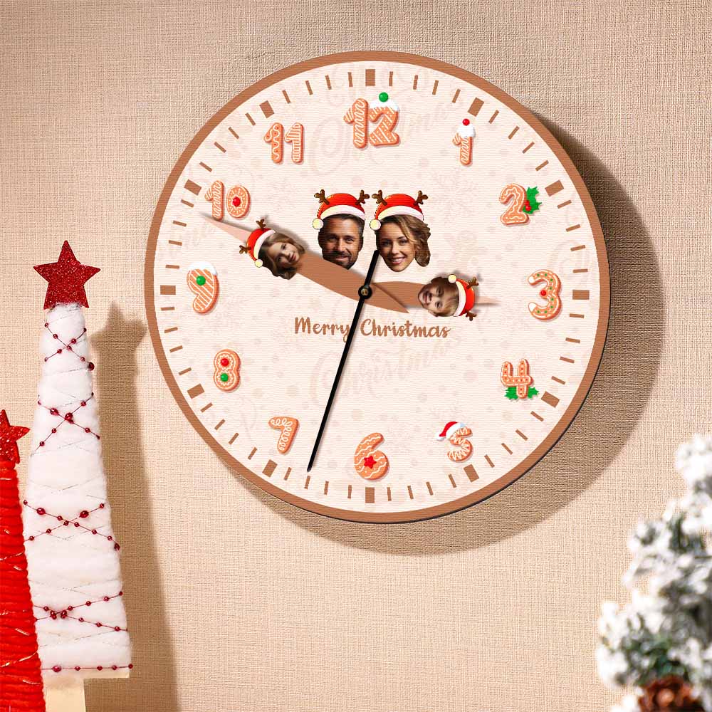 Custom Family Face Clock Christmas Gifts