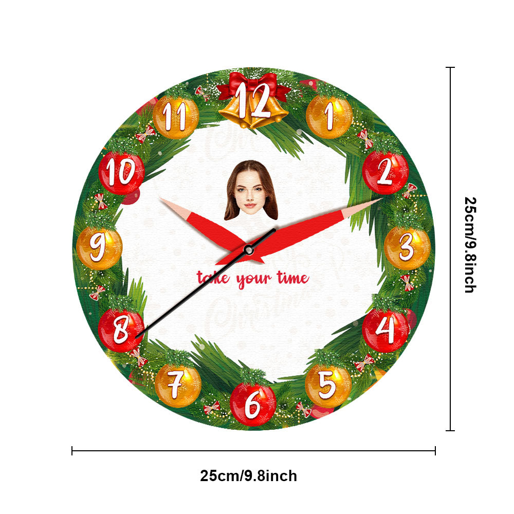 Custom Face Clock Christmas Gifts Personalized Text Home Decor