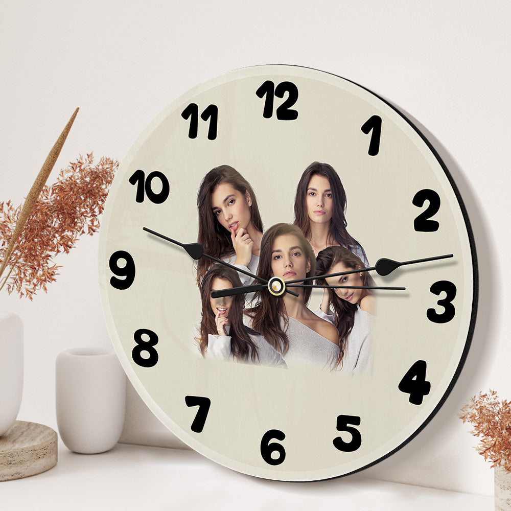 Custom Photo Clock Love Gifts 3-9 Photos Valentine's Day Gifts