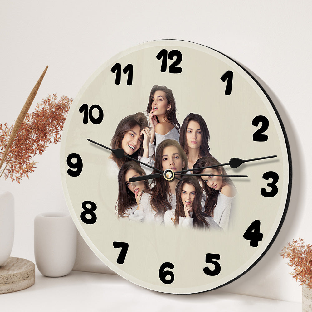 Custom Photo Clock Love Gifts 3-9 Photos Valentine's Day Gifts