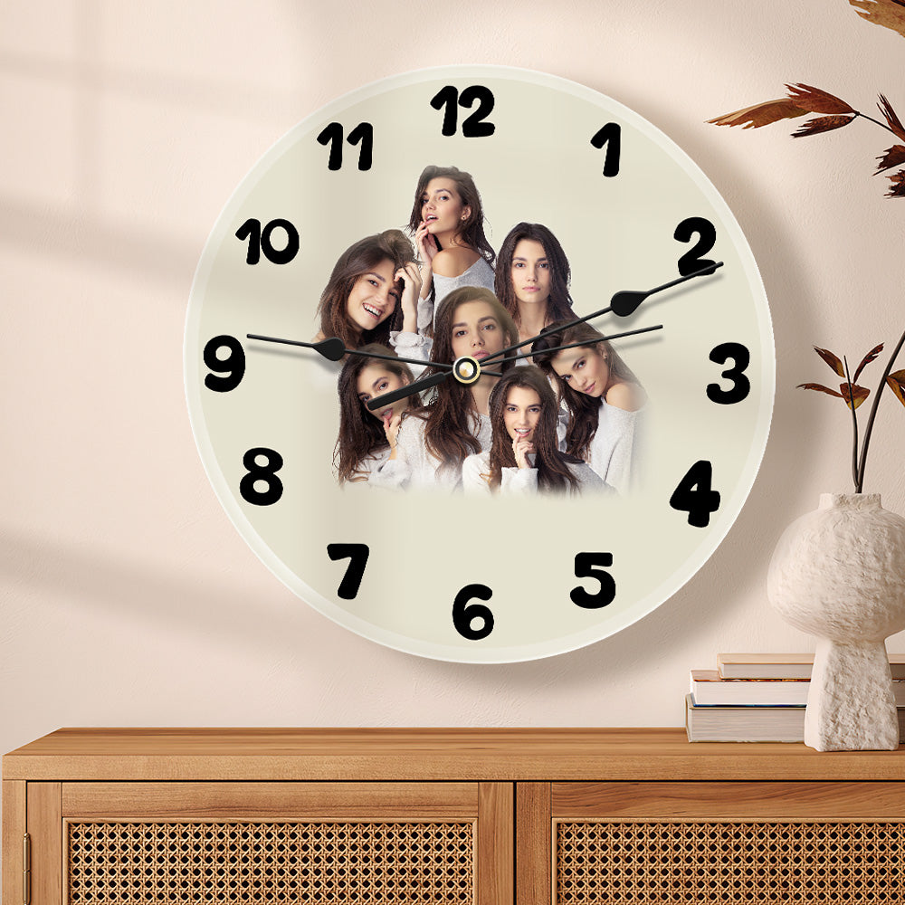 Custom Photo Clock Love Gifts 3-9 Photos Valentine's Day Gifts
