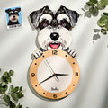 Custom Photo Clock Gifts for Pet Lover Personalized Dog Face Home Decor