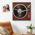 Personalized Vinyl Record Clock Custom Spotify Code Photo Square Clock Unique Home Decor Gifts