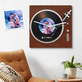 Custom Spotify Code Photo Square Clock Personalized Vinyl Record Clock Unique Home Decor Gifts