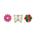 Butterfly Loves Flower Petite Locket Charms Set
