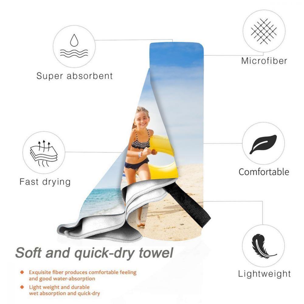 Custom Photo Beach Towel Personalized Beach Towel Custom Gift for Your Girlfriend  - 70*140cm