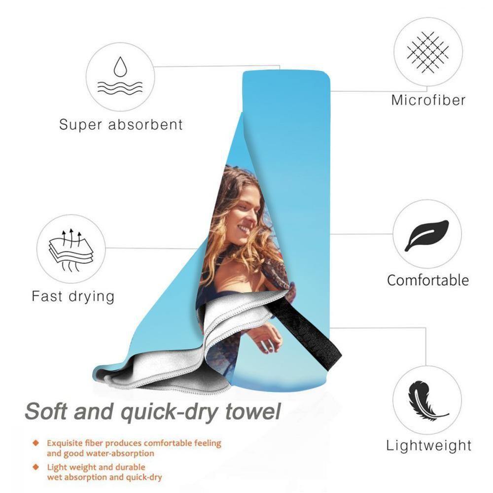 Personalized Towel Wrap Customized Photo Beach Towel Gift PoolTowel 80*160cm