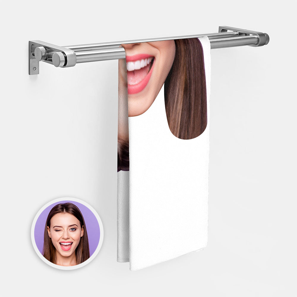 Custom Big Face Towel Personalized Photo Towel Funny Gift