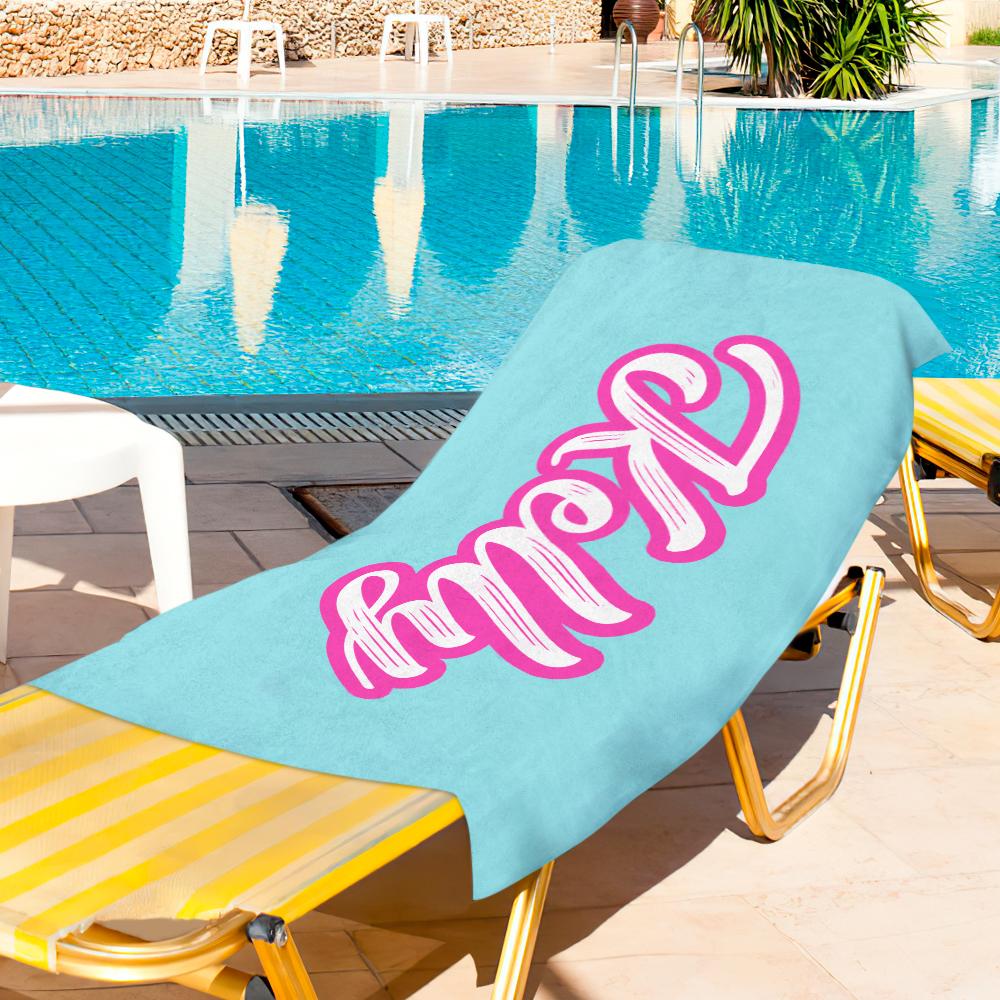 Personalised Towel Engraved with Name Colorful-Kelly