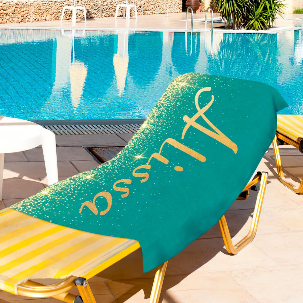 Personalised Towel Engraved with Name Colorful-Alissa