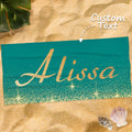 Personalised Towel Engraved with Name Colorful-Alissa