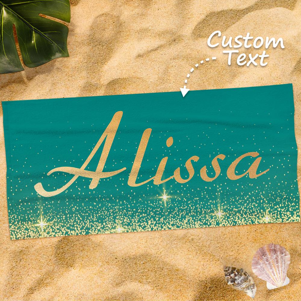 Personalised Towel Engraved with Name Colorful-Alissa
