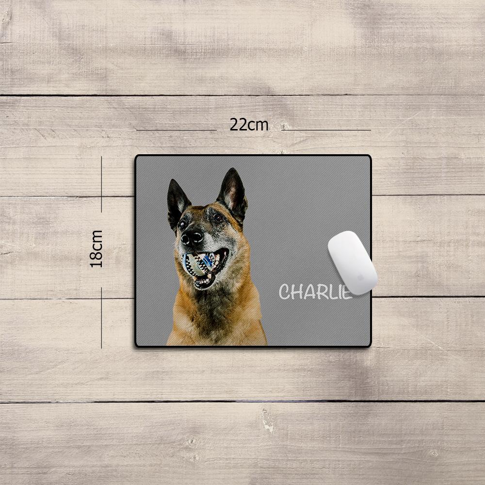 Custom Pet Photo Mouse Pad Custom Text Gift