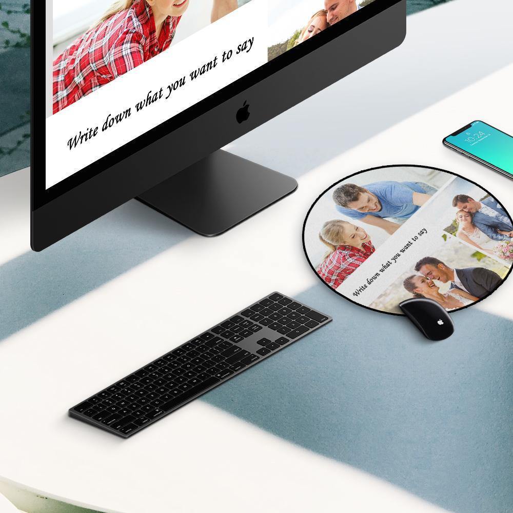 Custom Photo Round Mouse Pad  Gifts for Her