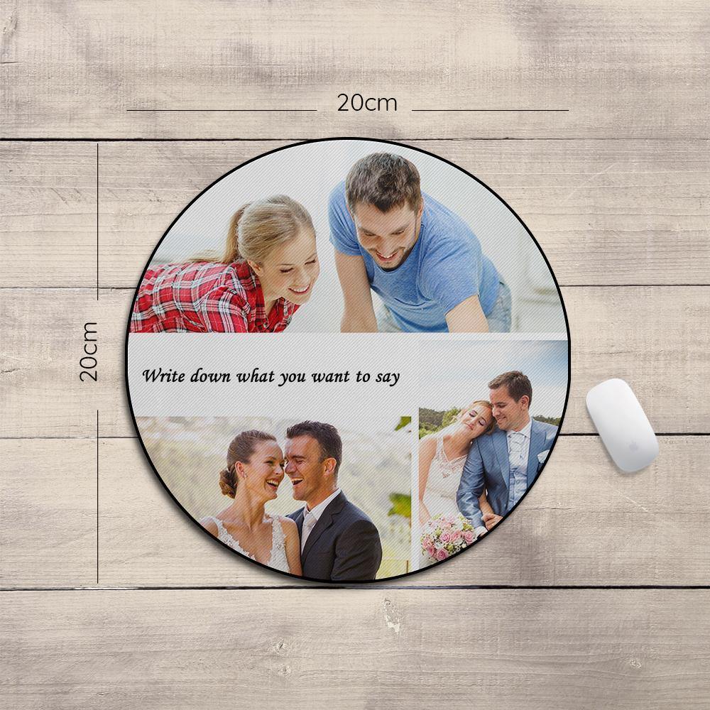 Custom Photo Round Mouse Pad  Gifts for Her