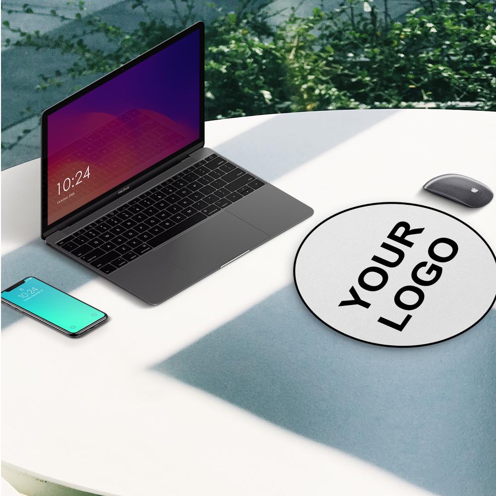 Custom Photo Round Mouse Pad With Your Logo Enjoy The Life