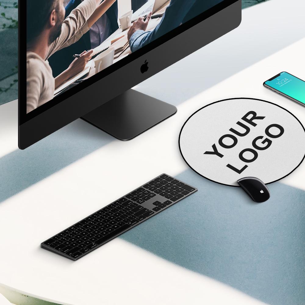 Custom Photo Round Mouse Pad With Your Logo Enjoy The Life